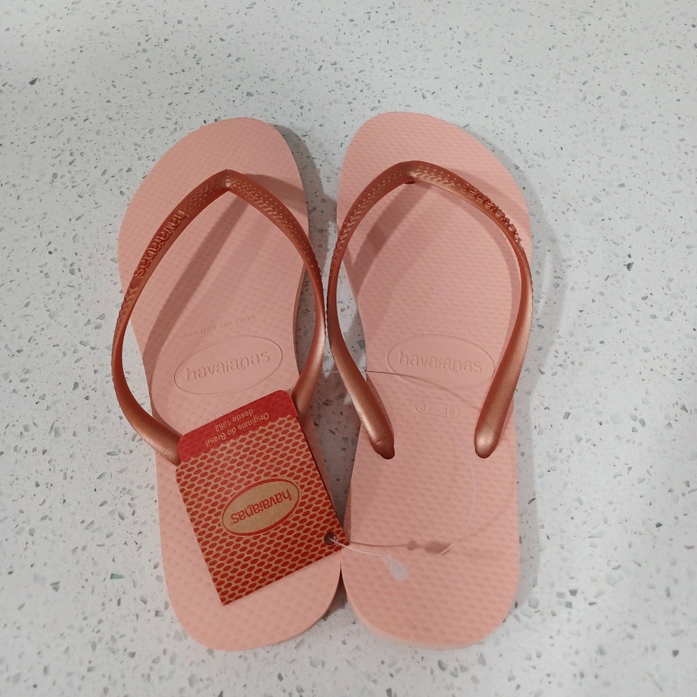 Havaianas Slim FC Rosa Ballet Size 37/38 US Size 7/8